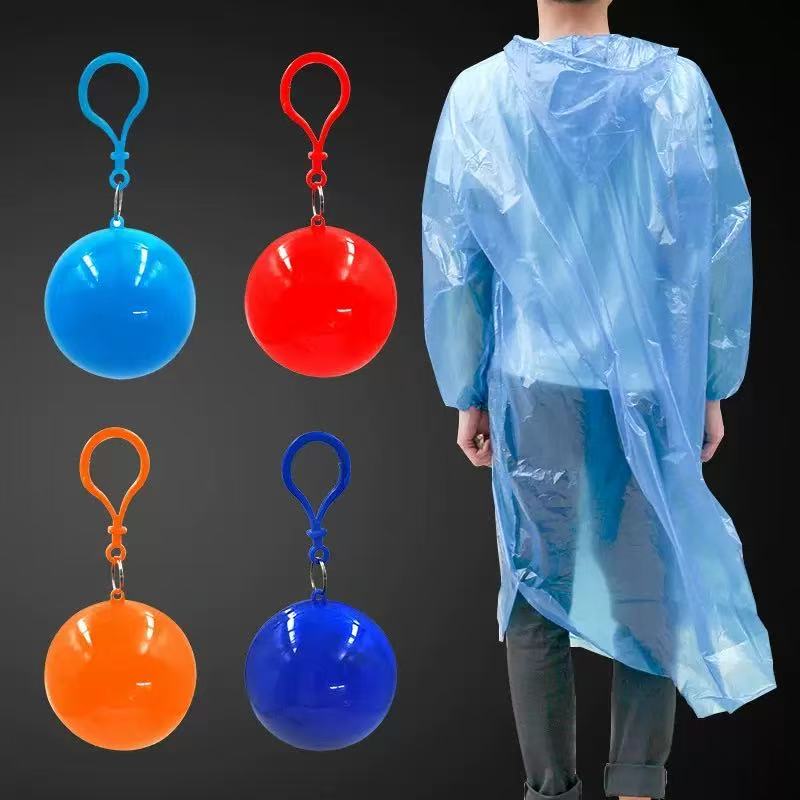 Emergency Poncho Rain - Rastgele Renkli Tek Kullanımlık Sıkıştırılmış Yağmurluk