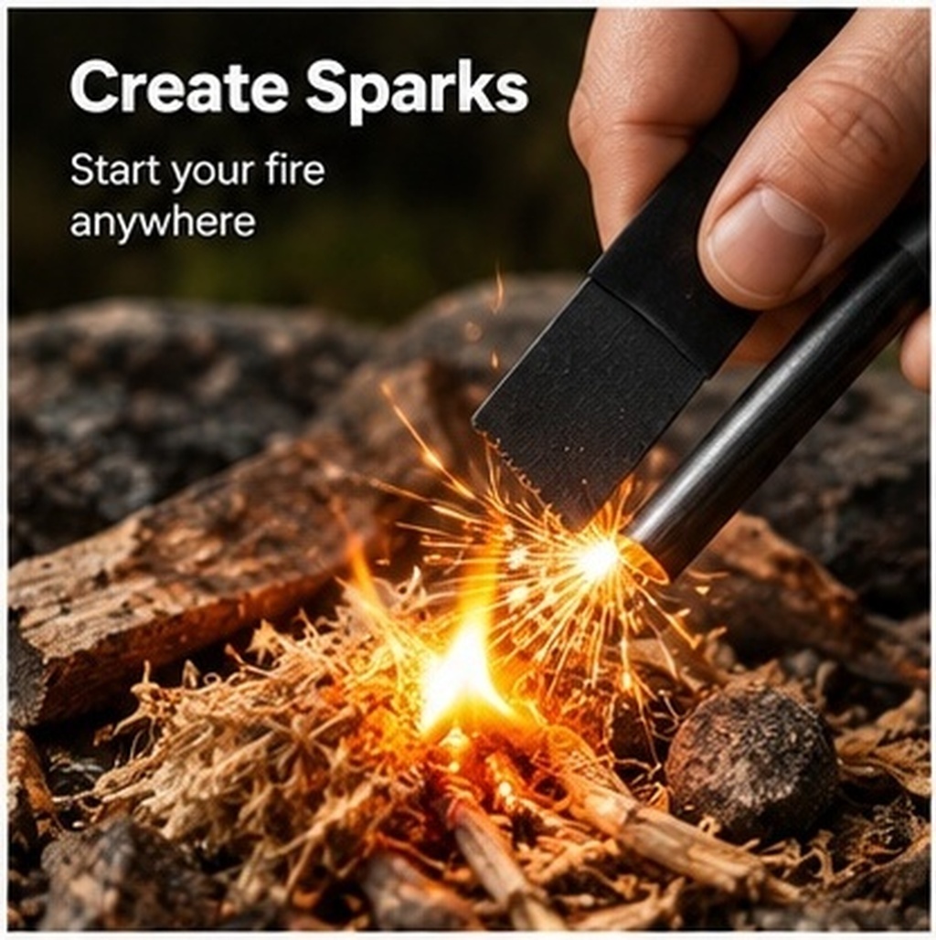 Magnesium Fire Starter - 10 Adet Kamp, Doğa Yürüyüşü, Açık